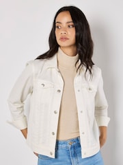 Apricot Cream Pocket Denim Jacket - Image 3 of 4