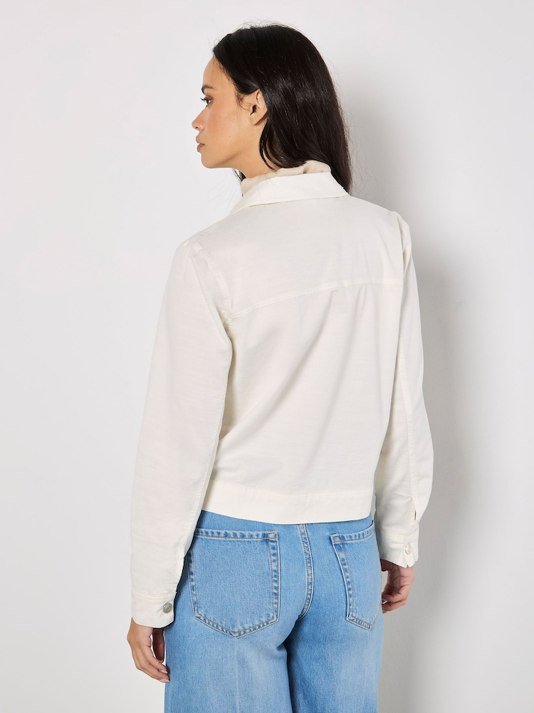 Apricot Cream Pocket Denim Jacket - Image 4 of 4 Apricot Cream Pocket Denim Jacket - Image 4 of 4