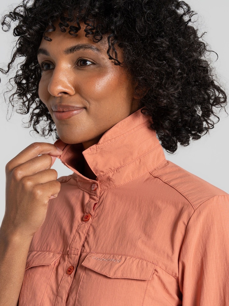 Craghoppers Red Nosi Life Adventure III Long Sleeve Shirt - Image 8 of 8
