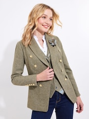 Joe Browns Green Petite Heritage Corsage Tweed Jacket - Image 2 of 7