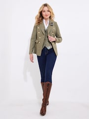 Joe Browns Green Petite Heritage Corsage Tweed Jacket - Image 3 of 7