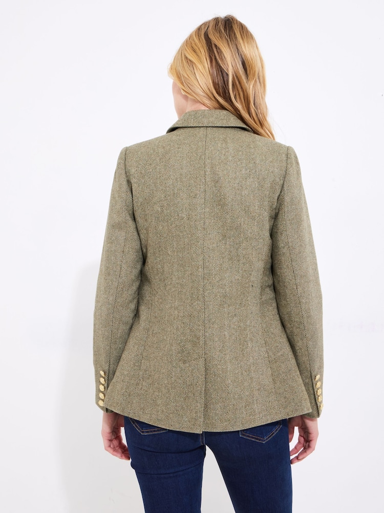 Joe Browns Green Petite Heritage Corsage Tweed Jacket - Image 4 of 7