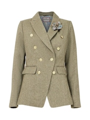 Joe Browns Green Petite Heritage Corsage Tweed Jacket - Image 7 of 7