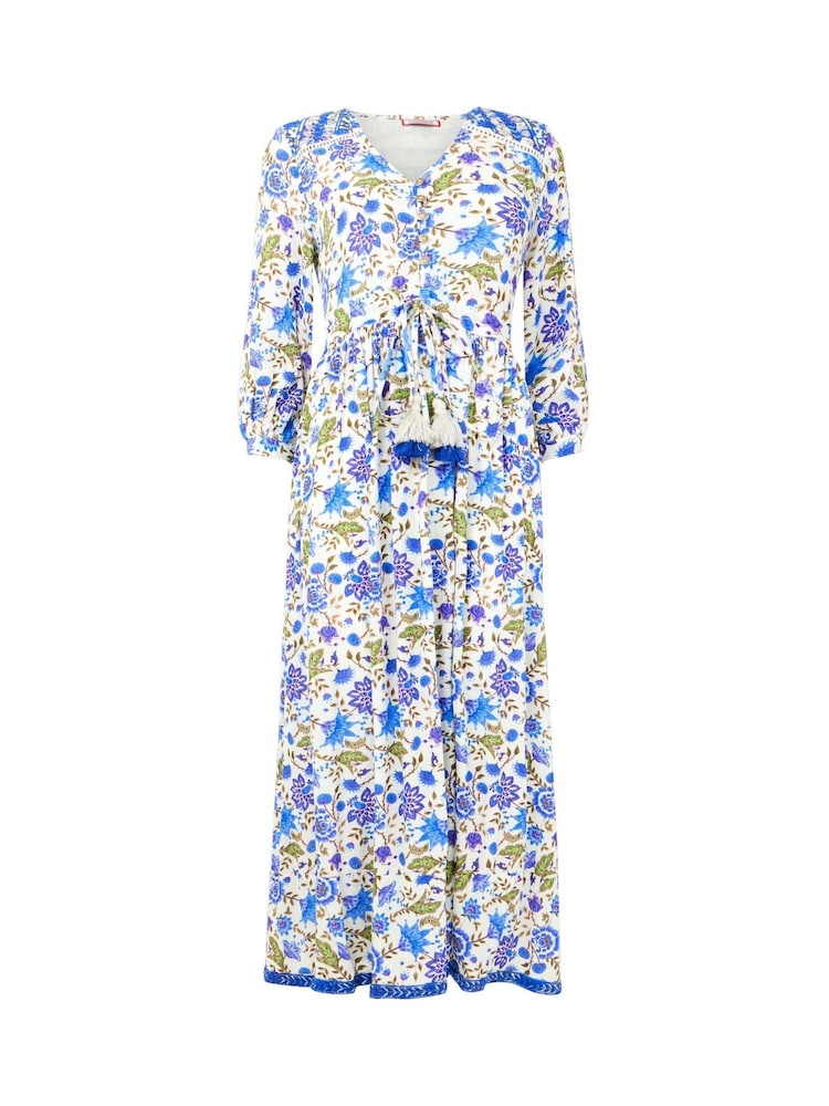 Joe Browns Blue Petite Sequin Floral Maxi Dress - Image 7 of 7