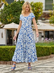 Joe Browns Floral Full Crinkle Maxi Skirt - Bild 2 von 7