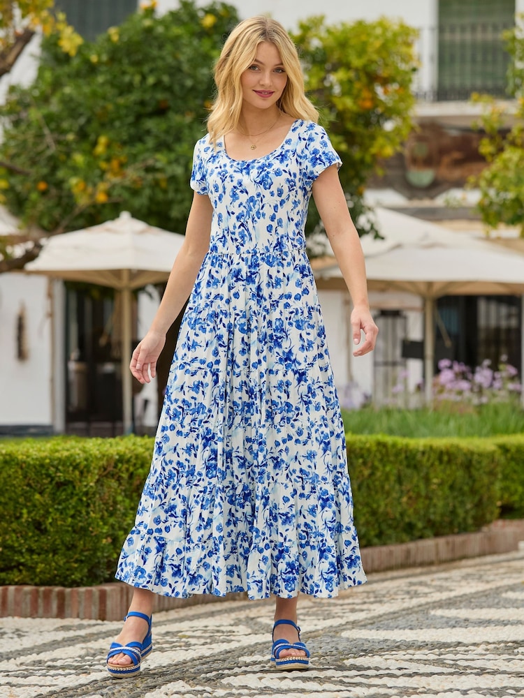 Joe Browns Floral Full Crinkle Maxi Skirt - Bild 2 von 7