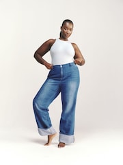 Simply Be Straight Leg Turn Up Denim Jeans - Bild 1 von 5