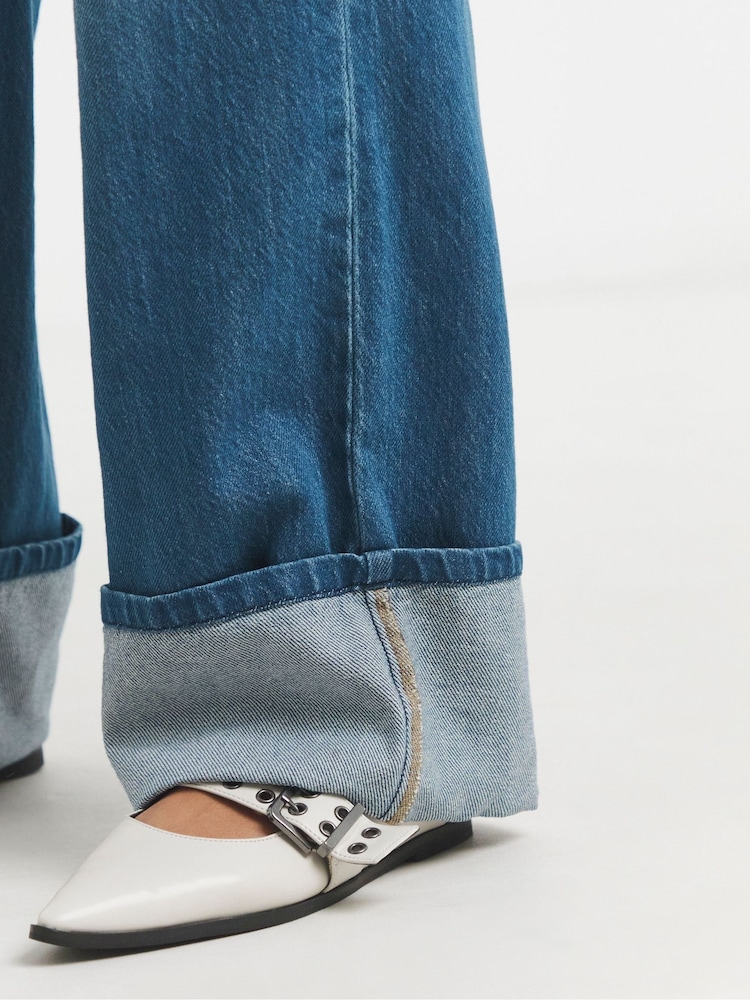 Simply Be Straight Leg Turn Up Denim Jeans - Bild 5 von 5