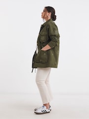 Simply Be Green Floral Embroidered Uitlity 100% Cotton Jacket - Image 4 of 4