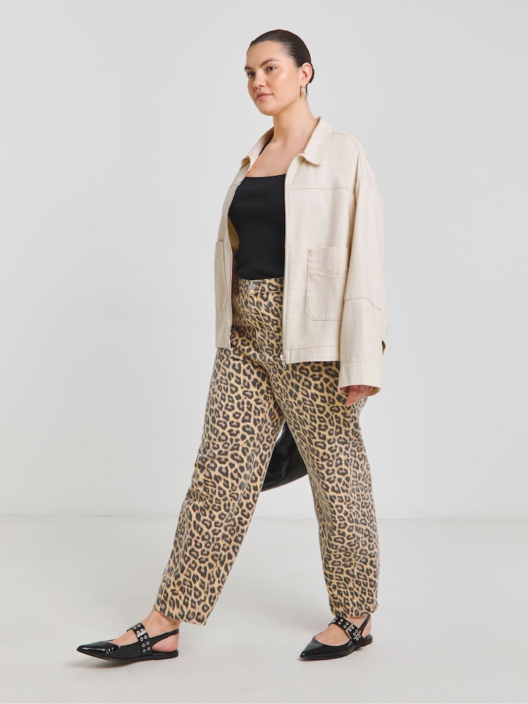 Simply Be Natural Cropped Utility 100% Cotton Jacket - Image 2 of 4