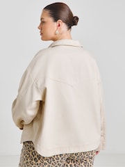 Simply Be Natural Cropped Utility 100% Cotton Jacket - Image 4 of 4