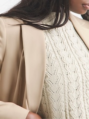 Simply Be Nude Nude Single Breasted Blazer - Image 3 of 4