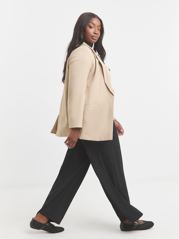 Simply Be Nude Nude Single Breasted Blazer - Image 4 of 4