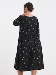 Simply Be Black Supersoft Scoop Neck Pocket Midi Dress - Image 2 of 4