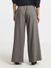 Simply Be Grey Light Grey Tailored Wide Leg Trousers - Image 2 of 5