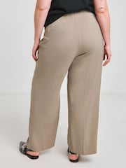 Simply Be Nude Tab Detail Wide Leg Trousers - Image 4 of 6