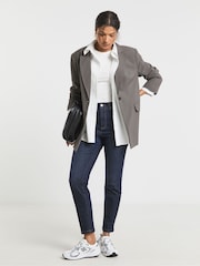 Simply Be Grey Nude Single Breasted Blazer - Image 4 of 5