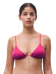 Chantelle Pink Pulp Non Wired Textured Triangle Bikini Top - Image 2 of 5
