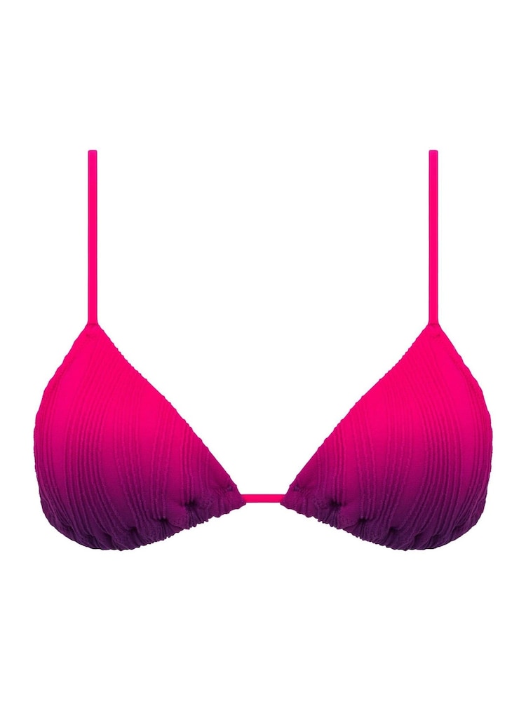 Chantelle Pink Pulp Non Wired Textured Triangle Bikini Top - Image 5 of 5