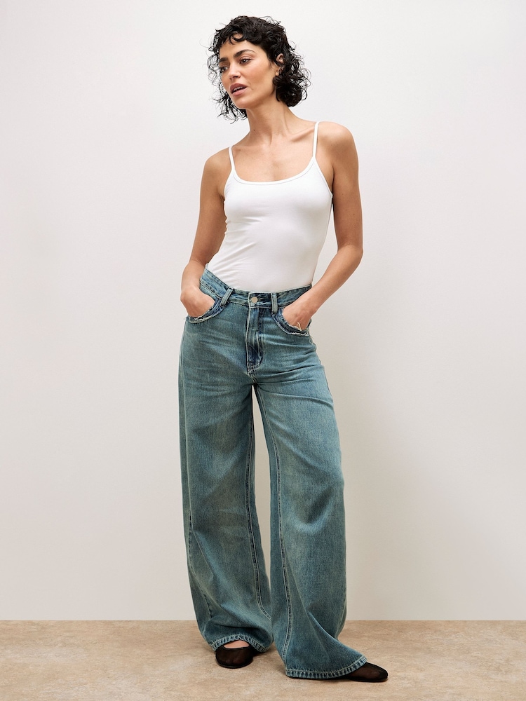 Apricot Blue Ellie Wide Boyfriend Jeans - Image 2 of 6