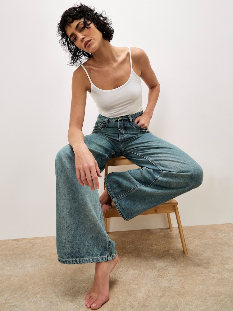 Apricot Blue Ellie Wide Boyfriend Jeans - Image 6 of 6