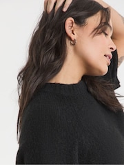 Simply Be Black Half Sleeve Knitted Jumper - Image 3 of 4