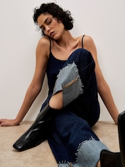 Apricot Blue Ikeda Straight Leg Turn Up Jeans - Image 6 of 6