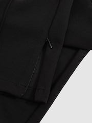 Reiss Black City Interlock Straight-Leg Drawstring Trousers - Image 6 of 6
