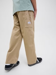 JACK & JONES JUNIOR Relaxed Fit Carpenter Brown Trousers - Image 1 of 6