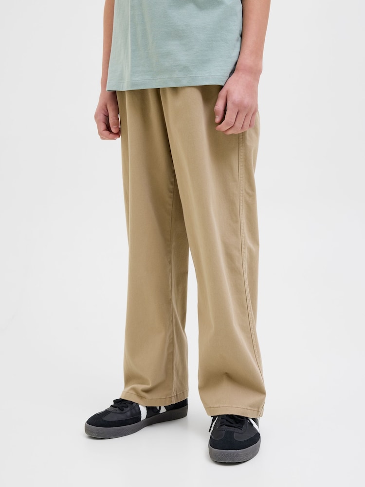 JACK & JONES JUNIOR Relaxed Fit Carpenter Brown Trousers - Image 2 of 6