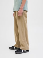 JACK & JONES JUNIOR Relaxed Fit Carpenter Brown Trousers - Image 3 of 6