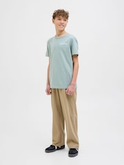 JACK & JONES JUNIOR Relaxed Fit Carpenter Brown Trousers - Image 4 of 6