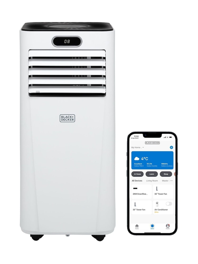 Black & Decker White 9000 BTU 3-in-1 Smart Air Conditioner - Image 1 of 8