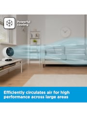 Black & Decker White 9” Air Circulation Desk Fan - Image 3 of 8