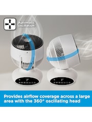 Black & Decker White 9” Air Circulation Desk Fan - Image 4 of 8