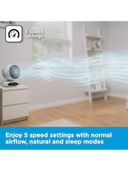 Black & Decker White 9” Air Circulation Desk Fan - Image 5 of 8
