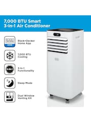 Black & Decker White 7000 BTU 3-in-1 Smart Air Conditioner - Image 2 of 8
