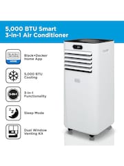 Black & Decker White 5000 BTU 3-in-1 Smart Air Conditioner - Image 2 of 8
