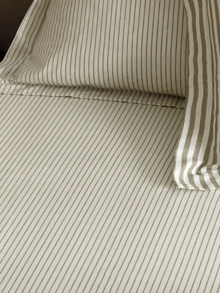 Yard Mole Hebden Striped 100% Cotton Fitted Sheet - Image 2 of 2