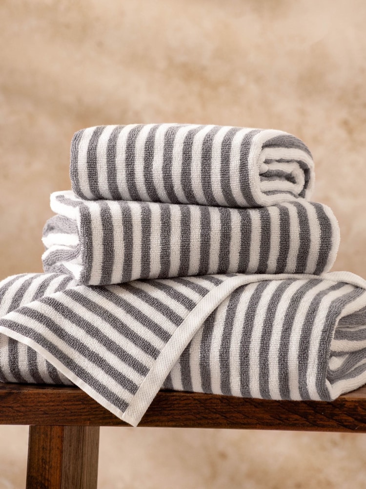 Yard Forest Hebden Stripe 100% Cotton Bath Mat - Image 2 of 5