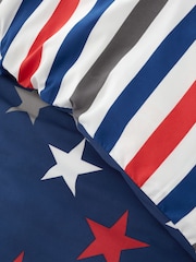 Catherine Lansfield 2 Pack White  Blue So Soft Stripes Stars Duvet Cover Set - Image 4 of 5