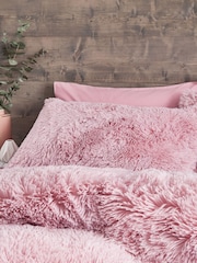 Catherine Lansfield Blush So Soft Cuddly Deep Pile Duvet Cover and Pillowcase Set - Image 2 of 4