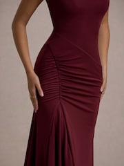 Club L London Red Kerensa One-Shoulder Midi Dress - Image 6 of 6