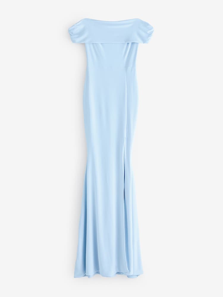 Club L London – Law of Attraction – Drapiertes Bardot-Maxikleid mit Schlitz - Bild 7 von 7 Club L London – Law of Attraction – Drapiertes Bardot-Maxikleid mit Schlitz - Bild 7 von 7