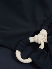 Reiss Navy Marlowe One Shoulder Rope Cord Swimsuit - Image 5 of 5