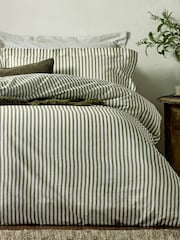 Yard Hebden Striped 100% Cotton Duvet Cover and Pillowcase Set - Imagen 2 de 4