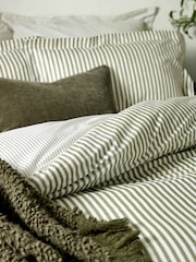 Yard Hebden Striped 100% Cotton Duvet Cover and Pillowcase Set - Imagen 3 de 4