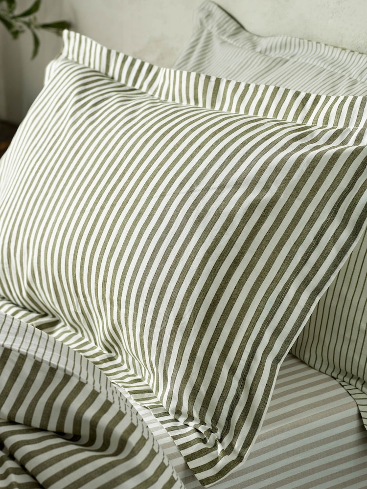 Yard Hebden Striped 100% Cotton Duvet Cover and Pillowcase Set - Imagen 4 de 4