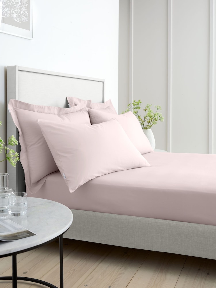 Bianca Blush 200 Thread Count Cotton Percale Deep Fitted Deep Fitted Sheet - Image 3 of 4