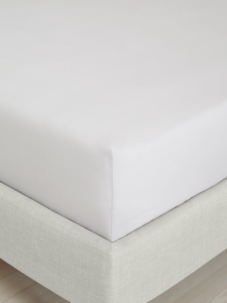 Bianca 200 Thread Count Cotton Percale Deep Fitted Sheet - Imagem 1 de 4